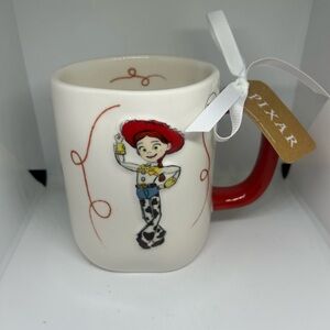 Jessie Ceramic Coffee Mug - White and Red